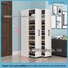 Wheeled Sliding Shoe Cabinet with Storage Drawer, Dustproof Side-Pull Rack, for Narrow Entrances