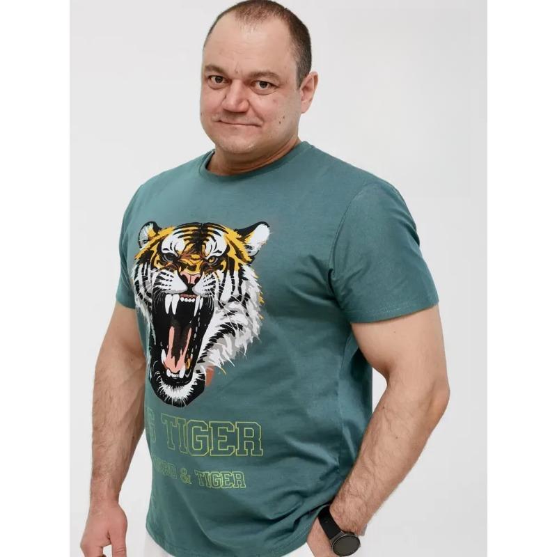 Summer Round Neck 3D Animal Pattern Print Top Fashionable Casual Short Sleeved Men's T-shirts
