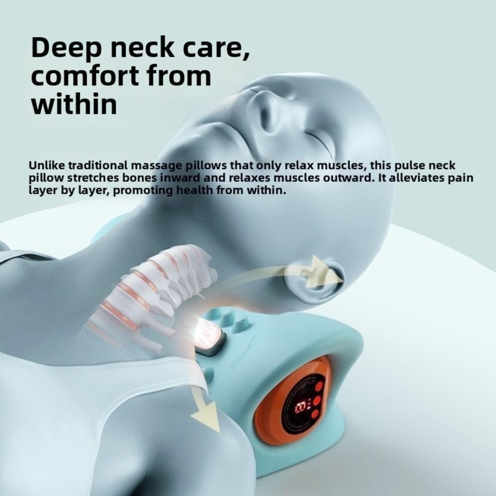 Neck and Head Cervical Massager EMS Acupoint Massage Pillow Cervical Massage Pillow Relaxation Use