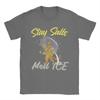 Stay Salts Melt ICE Funny Cat Umbrella Pure Cotton T Shirt For Mens Summer Classic T-Shirts O-Neck Tees Oversize Hot Sale Tops