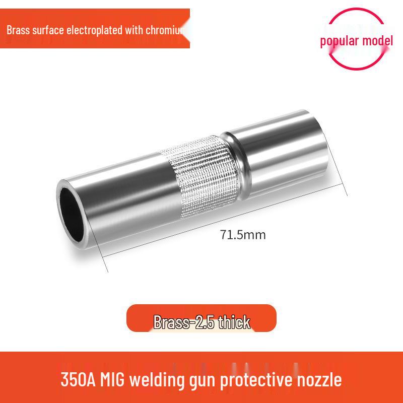 MIG Welding Protective Nozzle & Sleeve Set: 200A-500A Thickened Purple Copper for Gas Shielded Welding