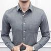 Hengyuanxiang Men's Long-Sleeve Business Casual Shirt