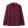 Women's Plus Size Printed Lapel Spring Jacket