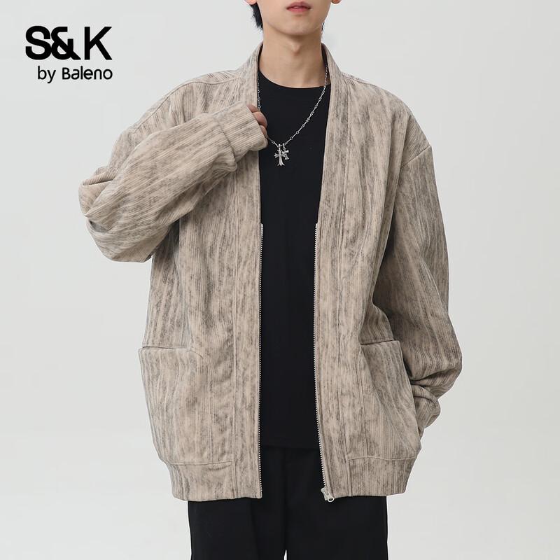 Baleno Men's S&K Distressed V-Neck Cardigan