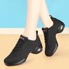 Women's Knitted Dance Shoes Breathable Mesh Air Cushion Casual Sneakers Non-slip Soft Sole Modern Jazz Dancing Shoes