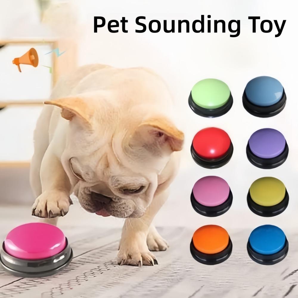 Dog Toy Recordable Button Pet Voice Press Bell Training Speaking Toy Teach Dog Talk Study Training Voice Communication Commands