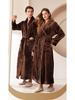 Extra-Long Coral Fleece Bathrobe for Men and Women - Winter Style Flannel Pajamas