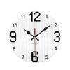 30CM Silent Wall Clock,Vintage Pattern Wooden Cardboard Wall Clock, European Retro Clock for Chic Home Office Cafe Decor