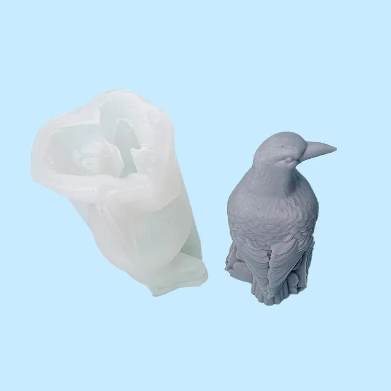 Top Quality Small Branch Crow Silicone Candle Mold DIY Aromatherapy Gypsum Soap Resin Craft Mold