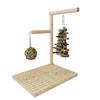 Pet Rabbit Teeth Chew Toy Wooden Chewing Grinding Board And Hanging Treats Grass Ball For Cage Decors Entertainment Toy