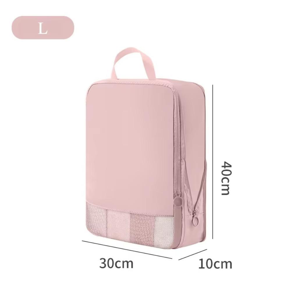 Space Saving Compression Storage Bag with Handle Portable Travel Clothes Sorting Bag Large Capacity Transparent Window