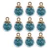 10 stykker 16 mm Tiny Star Glass Ball Charms Pendant DIY Craft rosa