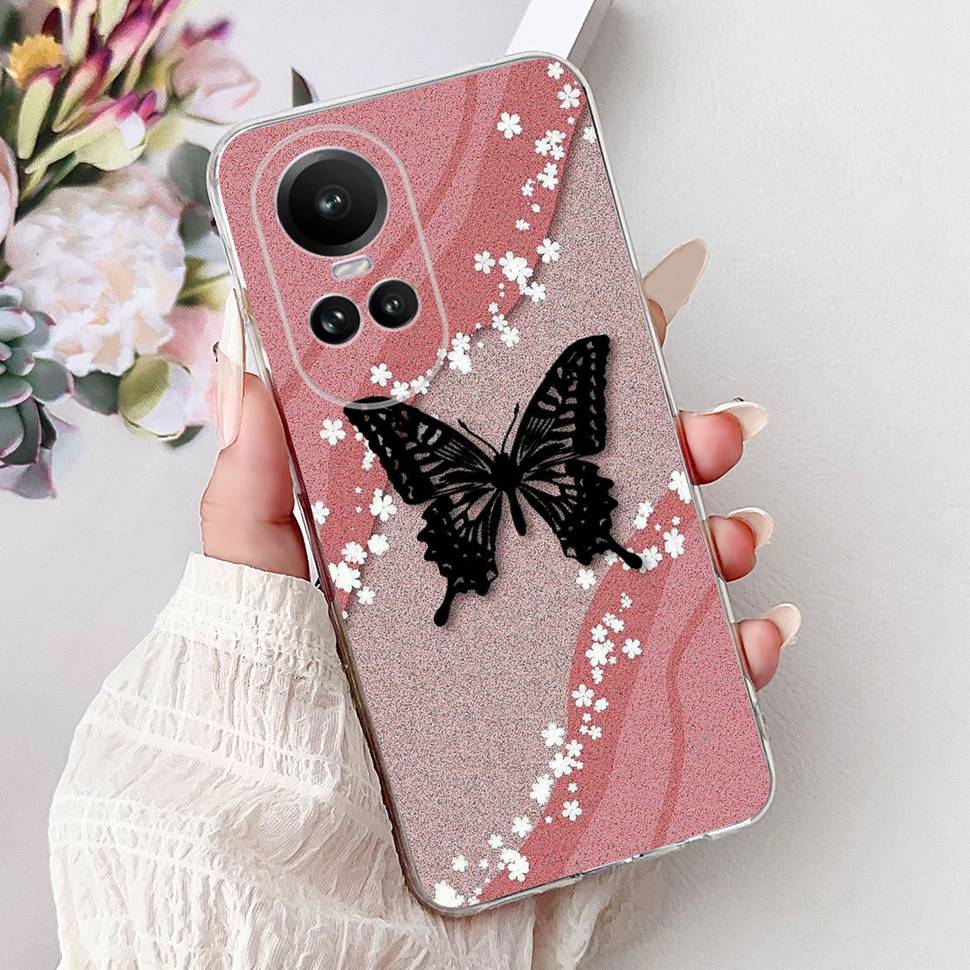 For OPPO Reno10 5G Case CPH2531 Luxury Cat Cartoon Cover Clear Silicone Soft TPU Phone Case For OPPO Reno 10 Reno10 Back Covers