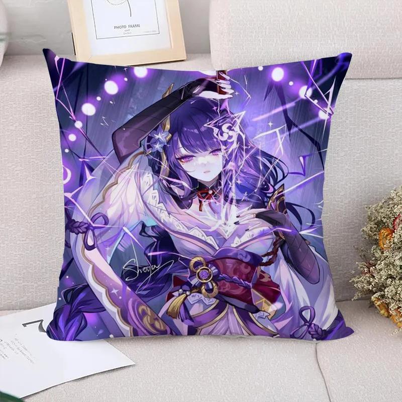 Genshin Impact Cushion Covers for Bed Pillows Decorative Pillowcase Decor  Sofa Cushions Couple Pillow Pillowcases
