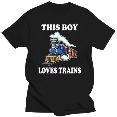 This Boy Loves Train Driver Lover T Shirts Graphic Cotton Streetwear Short Sleeve Birthday Gifts Summer Style T-shirt Men