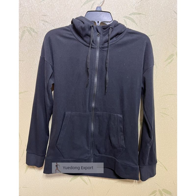

and American Single Exercise Workout Clothes Women Chubby Girl Plus Size Polar Fleece Hooded Outwear Quick-Drying Breathable Exercise Top Women Black XS [Size Is Too Large]