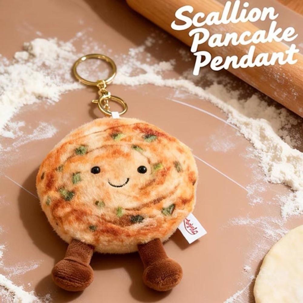 Shallot Pancake Cartoon Plush Keychain Stuffed Kawaii Plush Doll Pendant Comfort Cartoon Plush Toy Pendant Christmas Gift