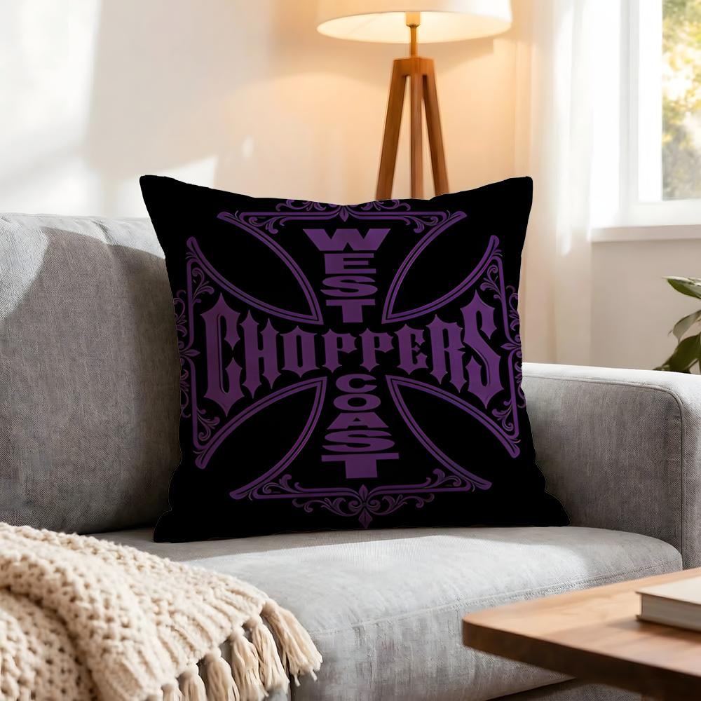 Brand West Coast Choppers Cushion Cover 1Pcs Decorative Covers Soft Cushion Case For Sofa Couch Decor 40X40 45X45 Pillowcases