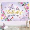 150x100cm Happy Birthday Butterfly Backdrop Decoration Kids Girls Baby Shower Birthday Party A Little Butterfly Is On The Way