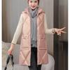 Herbst Winter frauen Einfarbig Mit Kapuze Weste Lose Verdickung Warme frauen Ärmellose Jacke