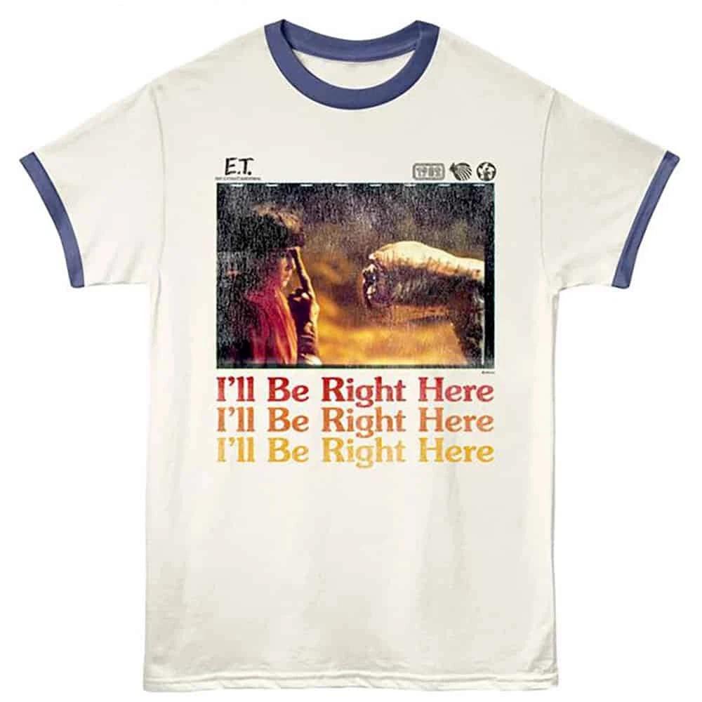 ET I ll Be Right Here Ringer T Shirt XL