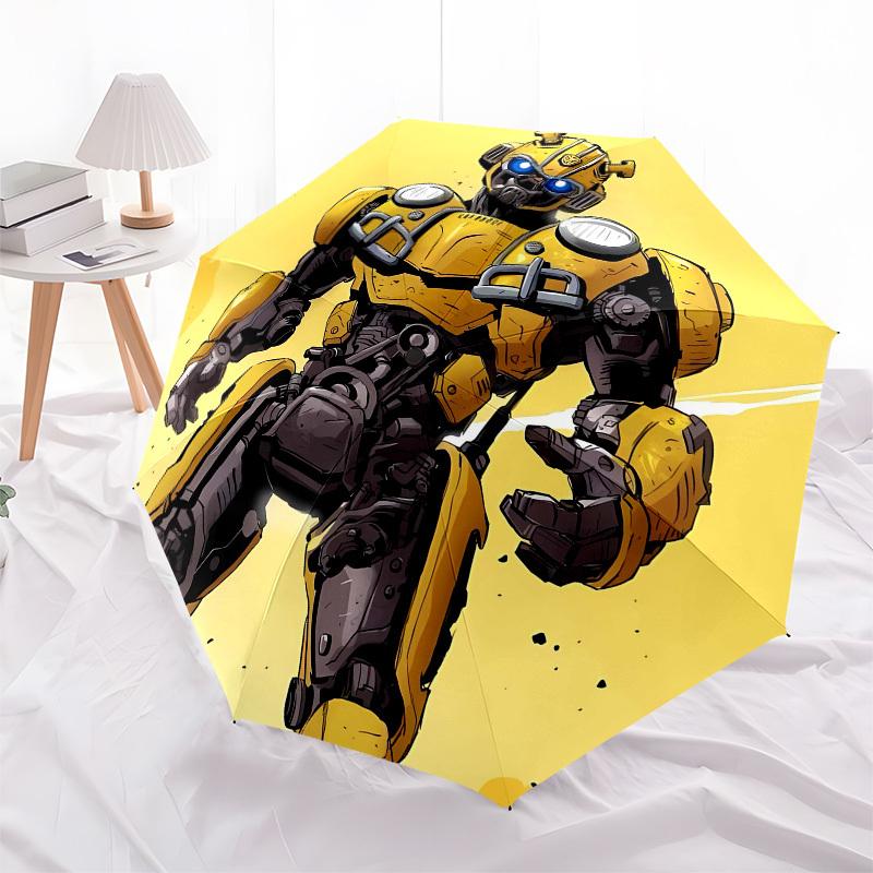 Transformer, Bumblebee Automatic Opening and Closing, 8 rib Structure Portable Umbrella, Suitable for Men and Women in All Seasons Perfect
