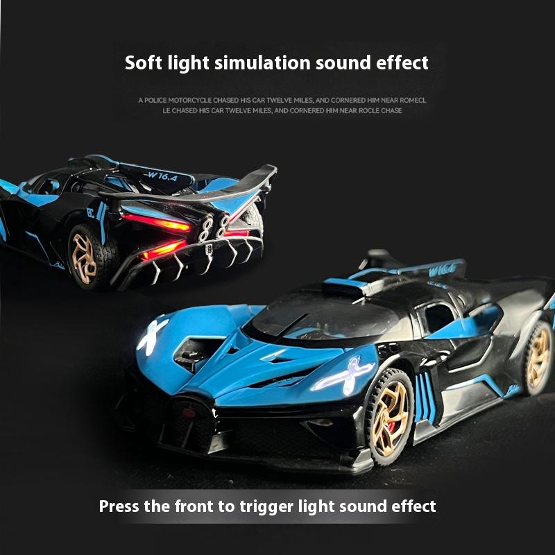 1:32 Scale Bugatti Alloy Die-Cast Car Model Simulation Sound And Light Racing Sports Car Children'S Toy Collection Ornament Gift
