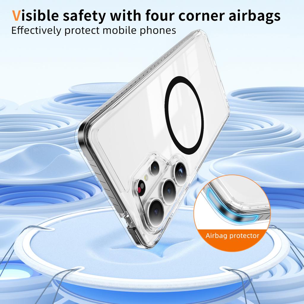 Clear Magnetic Acrylic Phone Case for Samsung Galaxy S26 Ultra S25 Plus S23 S24 Ultra S25 FE S 26 Protective Accessories