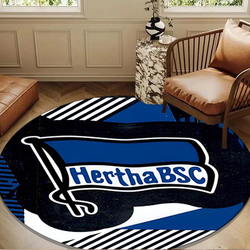 Hertha Bsc Berlin Crest Round mat Home Decor, Chair rug For livingroom,Bedroom, doormat home decor Birthday Gift Christmas Gifts