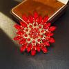 High-End Light Luxury Flower Brooch Female Heavy Industry Design Sense Animal Brooch Diamond Corsage Coat Clothing Accessories
