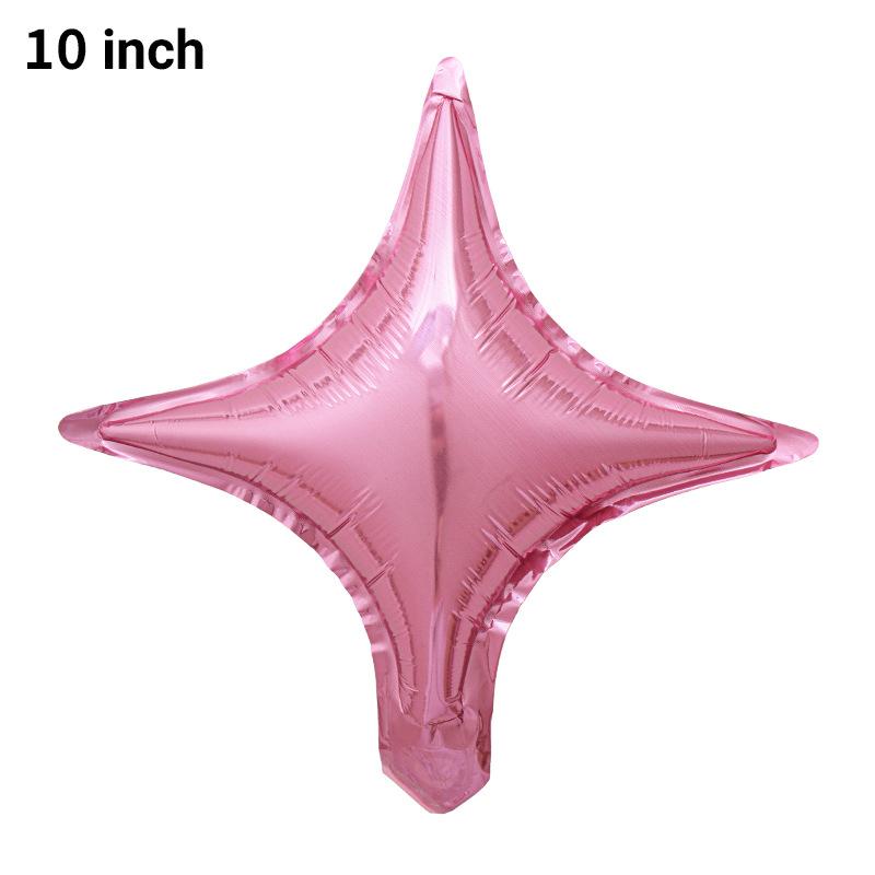 10 Inch Four-Pointed Star Balloon Aluminum Film Light Plate 24 Inch Cross Star Balloon Party Decoration Arrangement Quadrangle Ball