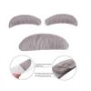 Conjunto de Sobrancelhas de Halloween Vibrante Fibra Sintética Artificial Bigode Conjunto de Sobrancelhas Bastão Multifuncional Para Adicionar Foto Adereços Para Tema