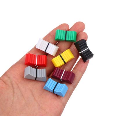 10Pcs Plastic Mixer Push Key Cap Fader Knob Cap Touch Sensitive Slider Ribbed Mixer Desk Switch Knob Cap