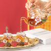 Teacup Plum Blossom Enamel Color Kung Fu Tea Set Tea Separation Teapot Small Teacup High Temperature Resistant Kettle