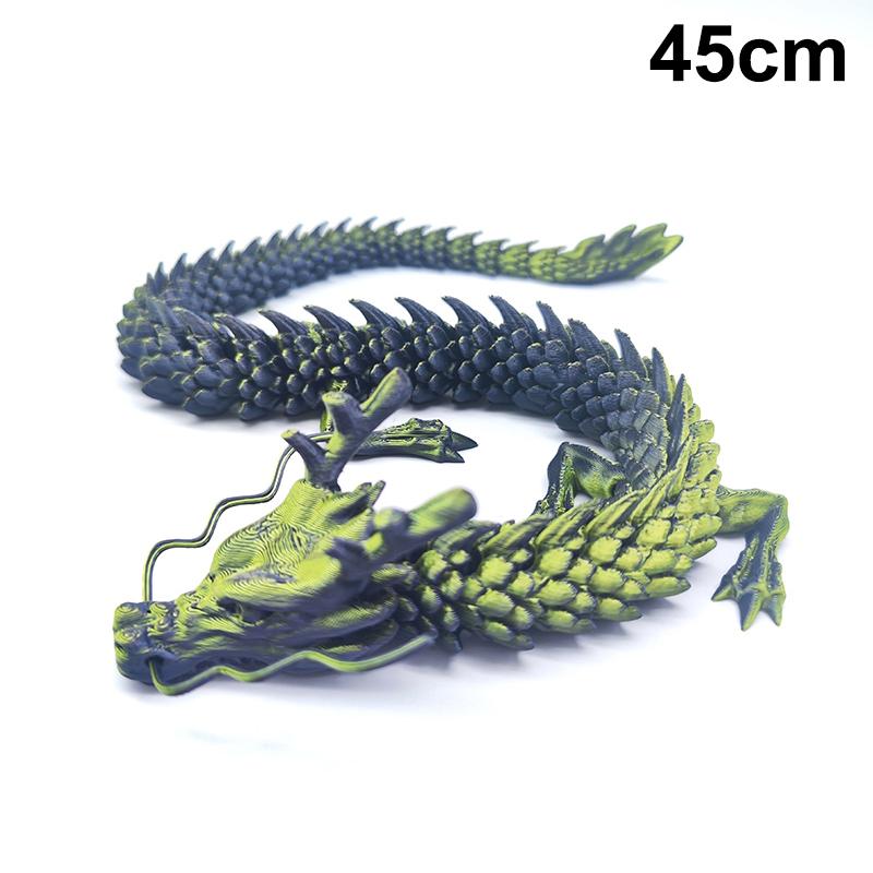 3D Printed Conjoined Dragon Ornaments, Movable Cartoon, Creative Dragon Plants, Rockery, Fish Tank Landscaping