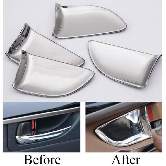 Stainless Steel Interior Door Handle Bowl Cover Tim 4X For Lexus RX ES IS NX