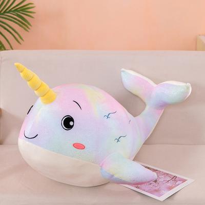 30/50cm Śliczna lalka zwierzęca Sofa ozdoba poduszka do spania kreskówka wieloryb pluszowy prezent urodzinowy wypchana zabawka