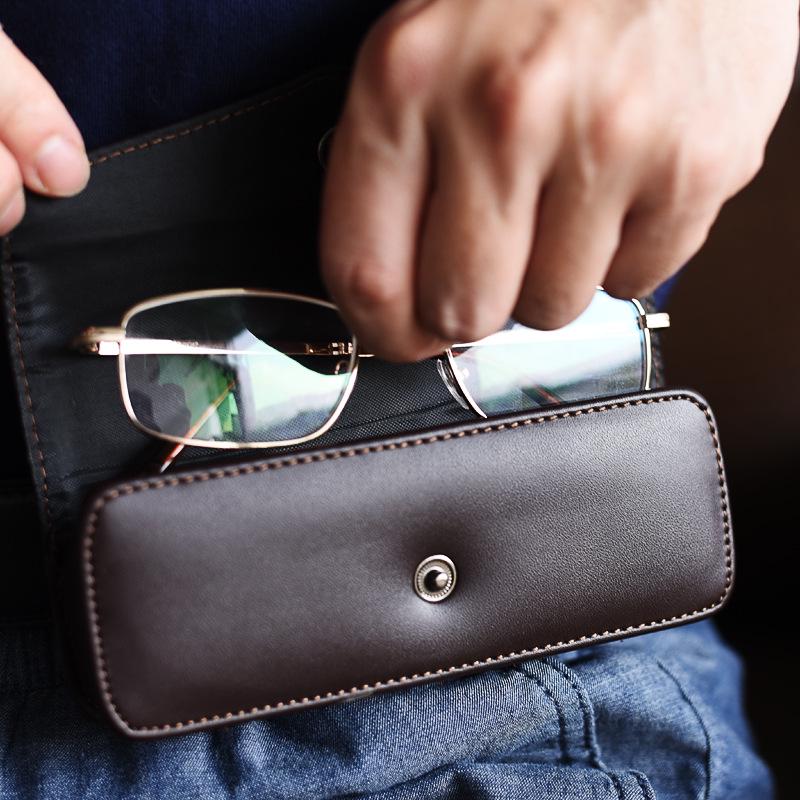 Leather Reading Glasses Case for Middle-Aged & Elderly - Belt Compatible & Customizable
