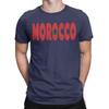 Morocco Flag Map Unisexs T Shirts Novelty Tees Short Sleeve Crewneck TShirt Pure Cotton Classic Tops