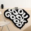 New Irregular Letter Bedroom Chair Floor Mats Anti-Slip Absorbent Faux Cashmere Carpets Soft Home Decoration Mats