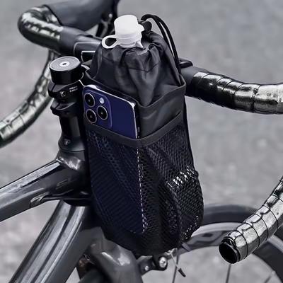 Fahrrad Flaschenhalter Thermotasche mit Netztasche Kaffeebecherhalter Lenker Vorbau Radfahren Wasserflaschenträger Tasche