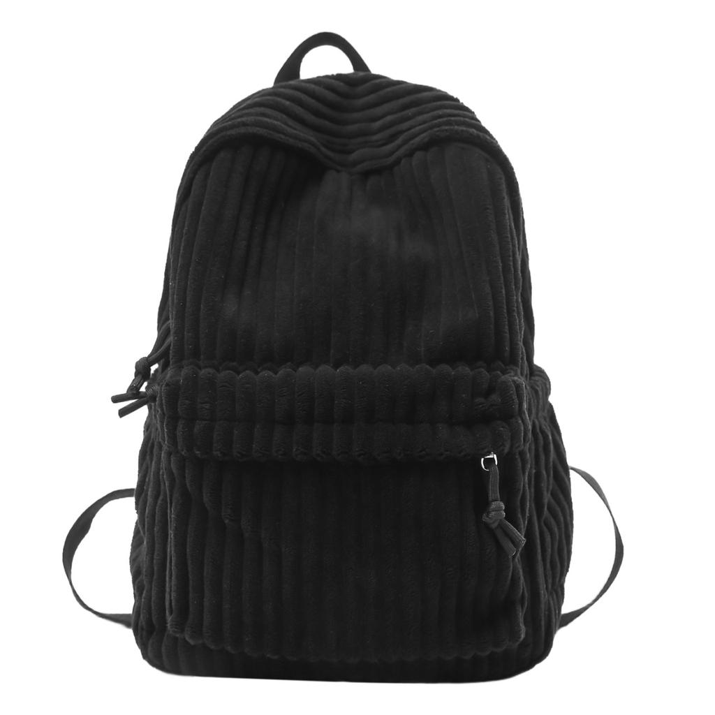 Sac à dos en velours pour l'école pour femmes automne et hiver nouvelle version coréenne simple étudiants du collège et du lycée grande capacité décontracté velours côtelé