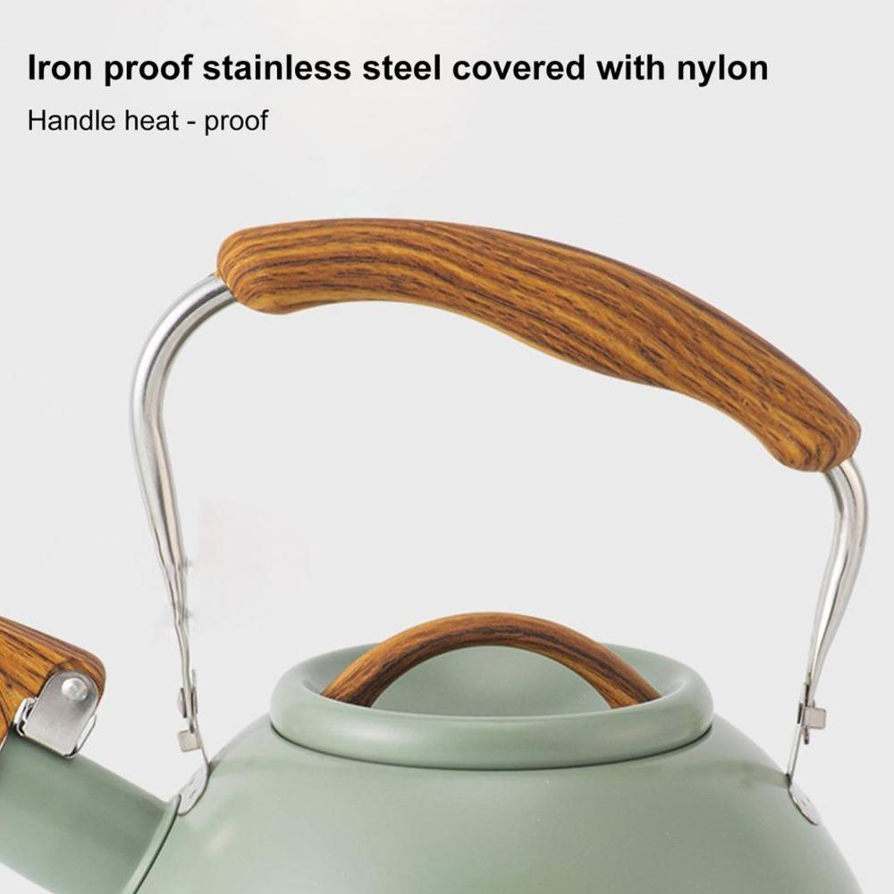3L Capacity Whistling Teapot Stainless Steel Stainless Steel Teapot Whistling Tea Kettle  Home Use