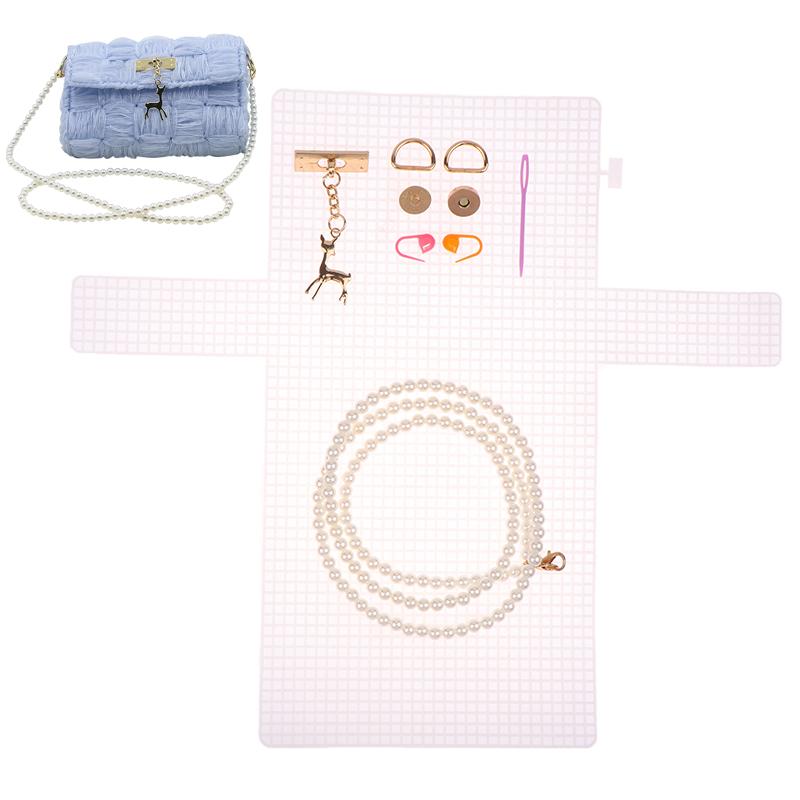 Auxiliary Weaving Plastic Mesh Kit Diy Weaving Material Plastic Grid Handbag Net Cover Handmade Diy Bag Accessories