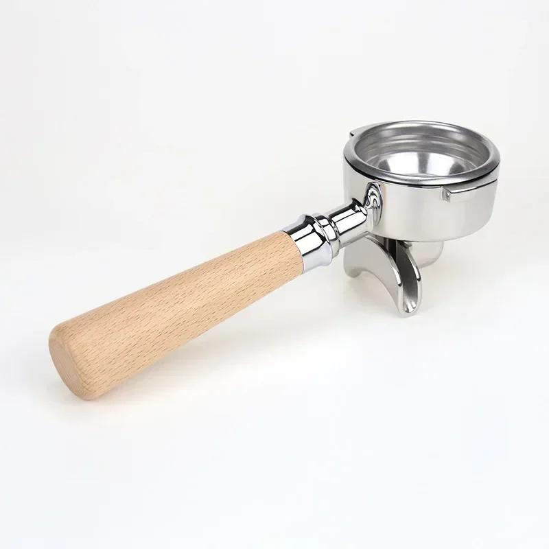 58MM Edelstahl Kaffeeporzafilter E61 Flacher Boden Einzelner Auslauf Espresso Kaffee Zubehör Küchenmaschine Barista Werkzeuge