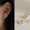 Simple Design Gold Clip Earrings for Women Non-Piercing Puck Rock Fake Cartilage Ear Cuff Trendy Jewerly