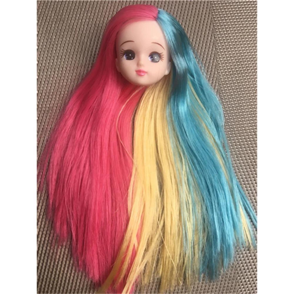 New Anime Figure Doll Blyth Licca Head Plant Hair Braid BOBO Blue Hair Toy Cartoon Doll Girls DIY Dressing Hair Toys Collections