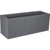 Jardinière - EDA - Volcania Up - 57 L - 79,5 x 29,5 x 29,5 cm - Gris galet - Décor Imitation Pierre