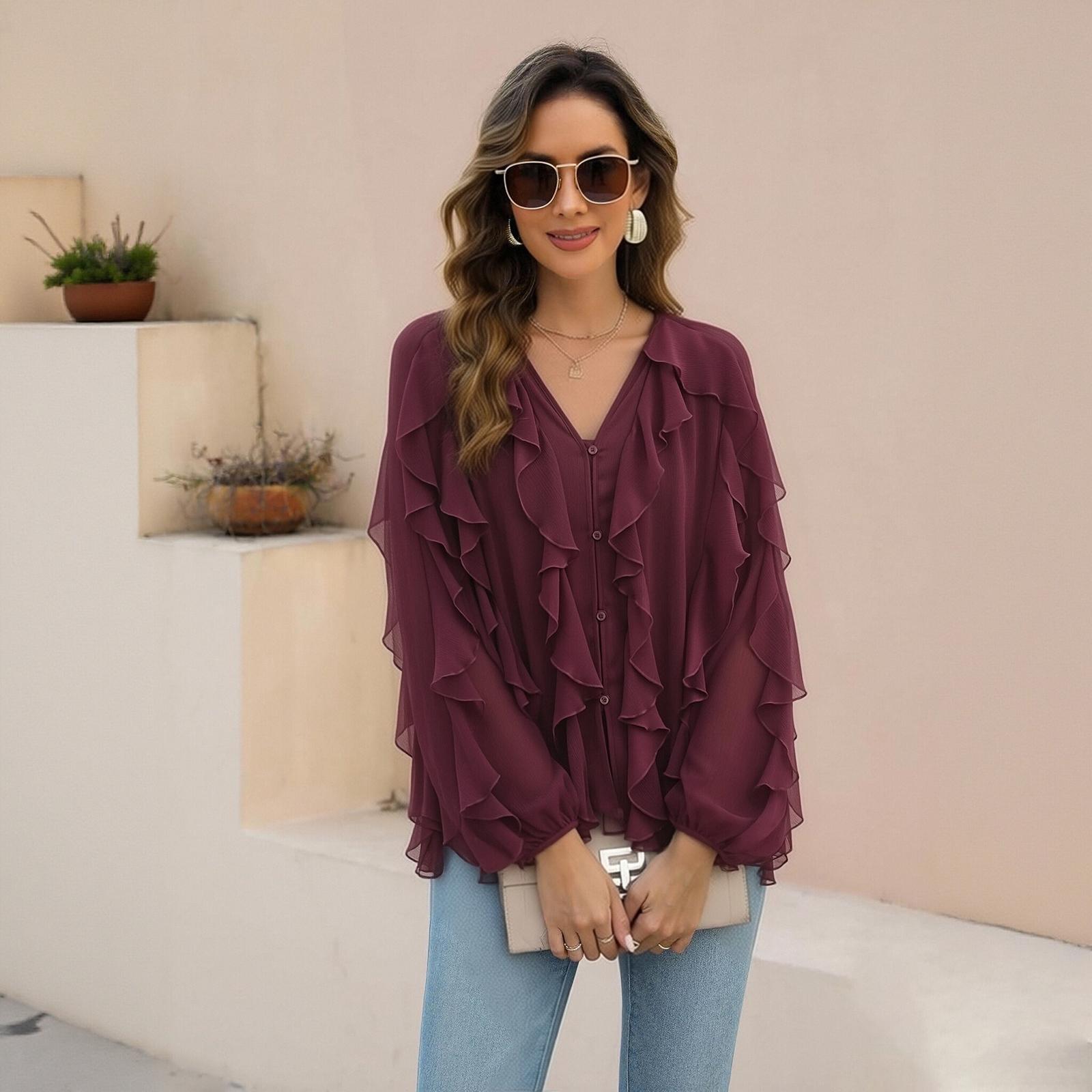 

Women s Color Cotton And Linen Camisole Loose Inner Long Sleeve Versatile Bottoming Top XS