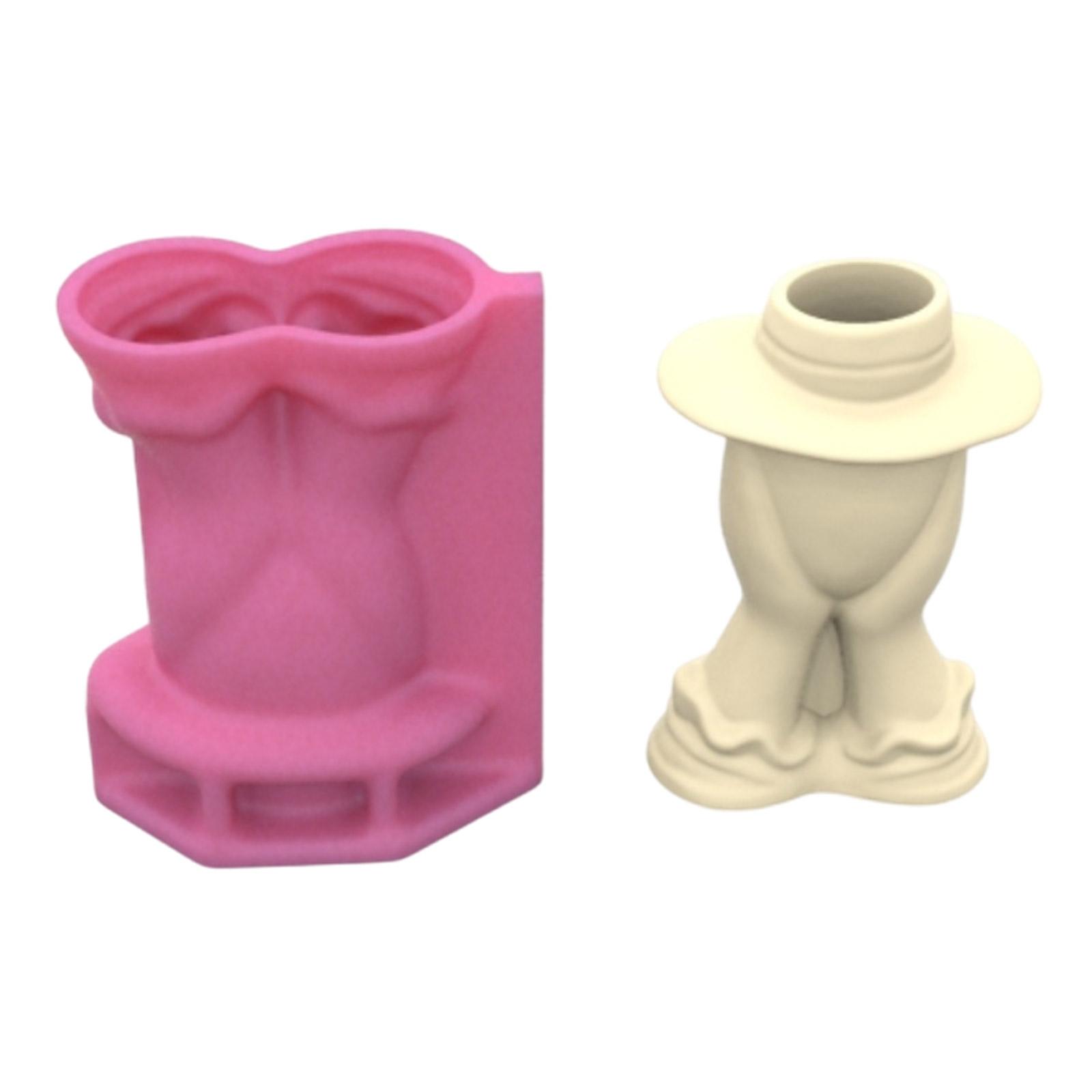 

Силиконовая форма для вазы и держателя для ручек, форма для кашпо для суккулентов, формы для литья из бетона и эпоксидной смолы